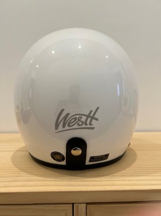 Casco Jet Westt Vintage Blanco Perla