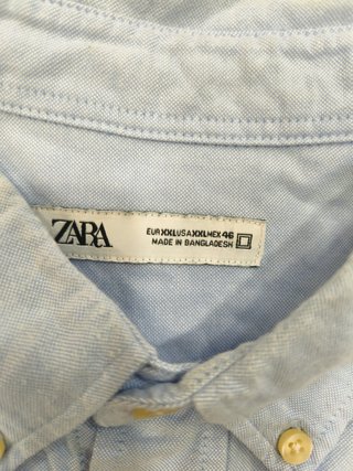 Camisa azul caballero Zara