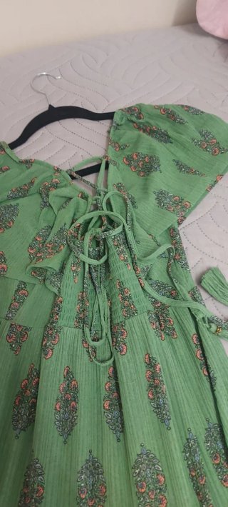 Vestido Springfield verde estampado