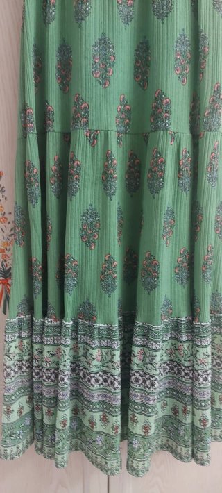 Vestido Springfield verde estampado