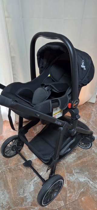 Carro bebé Trío Asalvo Dubai Two+2 Negro