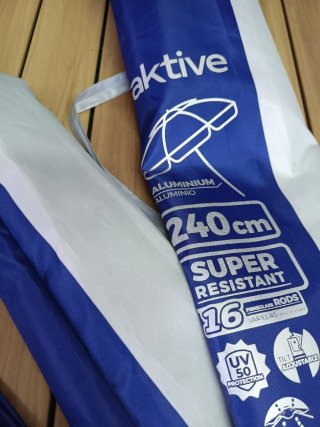 Ombrellone da spiaggia Aktive Beach Antivento 240 cm