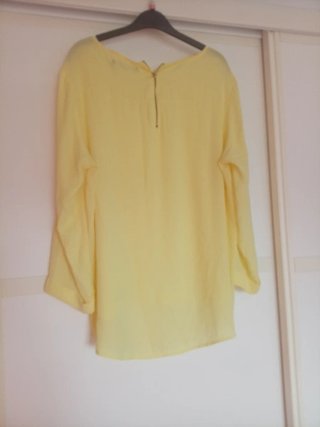 Blusa gasa amarilla talla única