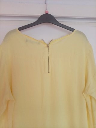 Blusa gasa amarilla talla única
