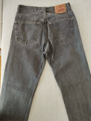 Levi's 501 Jeans Talla 31/36 Gris Vintage