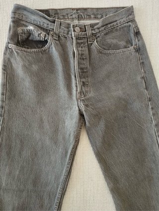 Levi's 501 Jeans Talla 31/36 Gris Vintage