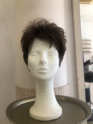 Peluca nueva, sintética marrón