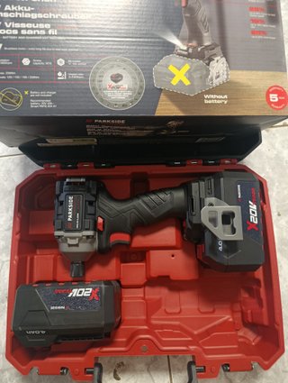 Pistola de impacto Parkside 20V + 2 baterías