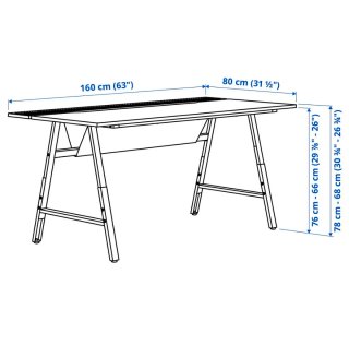 Escritorio Grande Ikea Negro