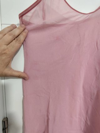 Camiseta rosa transparente tirantes Talla M