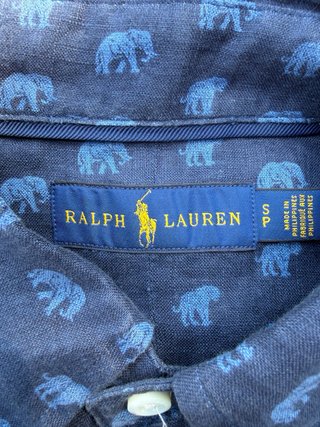 Ralph Lauren Shirt Blue Linen