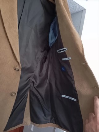 Giacca di velluto da uomo beige