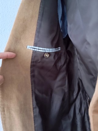 Giacca di velluto da uomo beige
