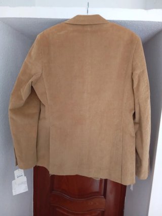 Giacca di velluto da uomo beige