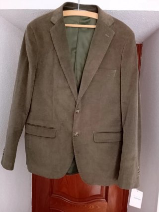Giacca di velluto da uomo beige