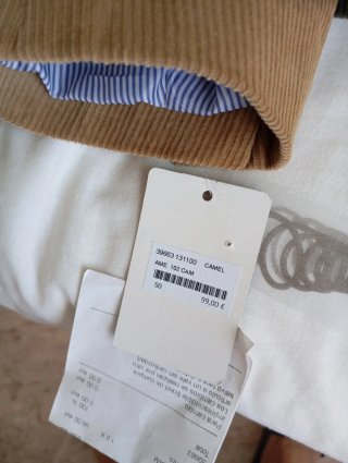 Giacca di velluto da uomo beige