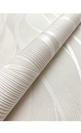 Papel pintado blanco con ondas