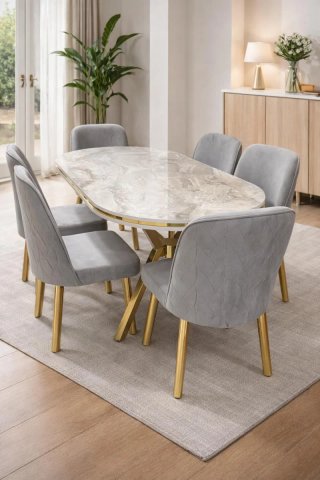 Mesa turca + 6 sillas nuevas 399€