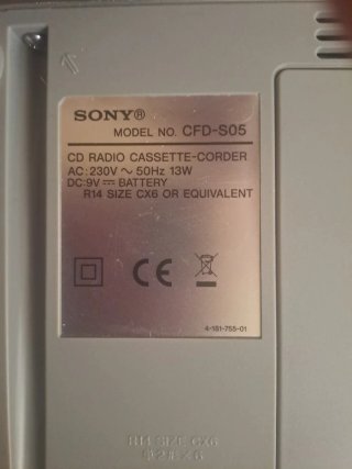 Sony CD Radio Cassette Recorder CFD-905