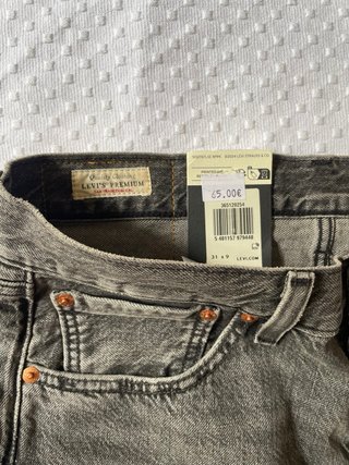 Levi's 501 Shorts Vaqueros Grises