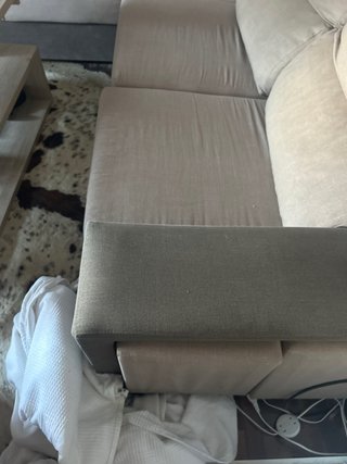 Sofá modular chaise longue beige