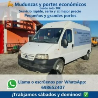 Mudanzas y portes económicos 698652407 desde 30€
