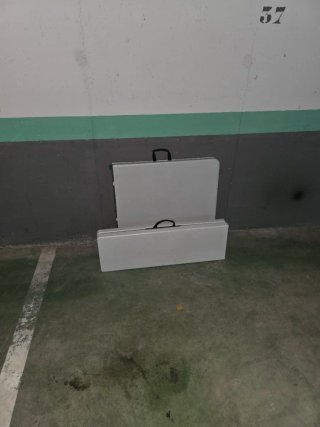 Mesa plegable y banco plegable