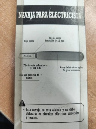 Navaja para Electricistas Alyco Acero Inoxidable