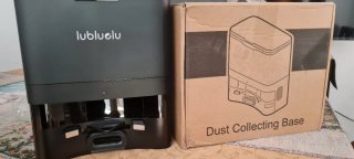 Base recolectora de polvo Conga Nueva en su caja