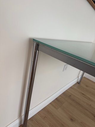 Mesa de cocina cristal y metal