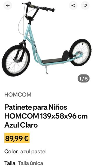 Patinete infantil azul