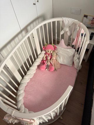 Cuna Etokke Sleepy Evolutiva Blanca y minicuna