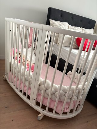 Cuna Etokke Sleepy Evolutiva Blanca y minicuna