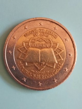 Moneda 2€ Francia 2007 Tratado de Roma 50 Años