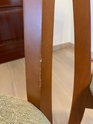 Mesa extensible madera con 6 sillas