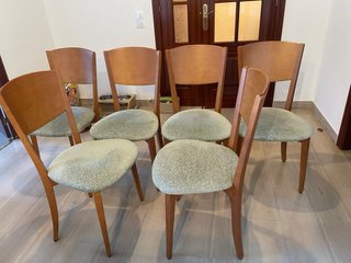 Mesa extensible madera con 6 sillas