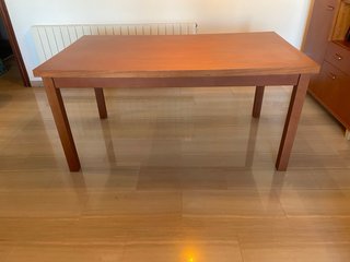 Mesa extensible madera con 6 sillas