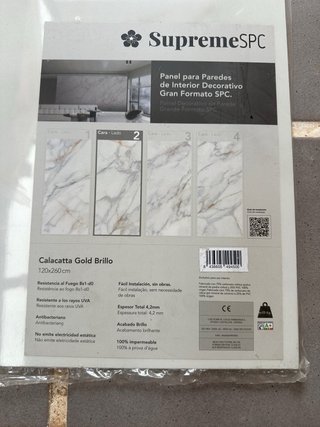 Panel Decorativo SPC Calacatta Gold Brillo