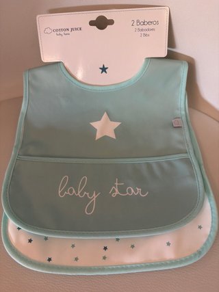 Conjunto 2 Baberos Cotton Juice Estrellas