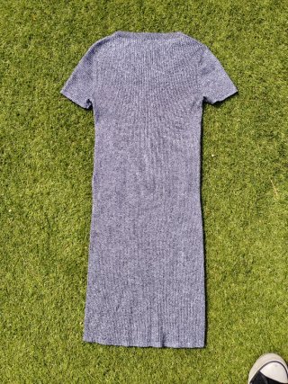 Vestido Bershka gris con cordones