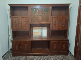 REGALO Mueble de comedor antiguo madera y cristal
