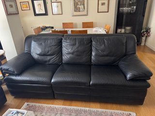 Sofá Natuzzi 3 plazas piel negro