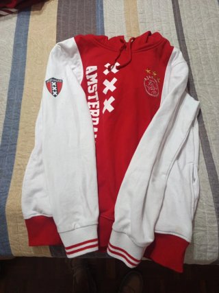 Sudadera Ajax Amsterdam Roja y Blanca. Altura 164
