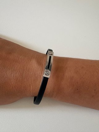 Bracciale Morellato Uomo Acciaio e Caucciù Nero