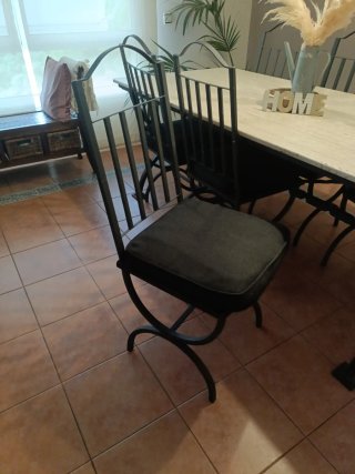 Mesa comedor extensible y 6 sillas