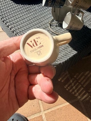 Juego Tazas Café Diseño Beige y Gris