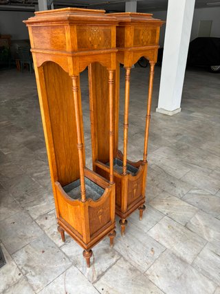 Paragüeros antiguos de madera (2 unidades)