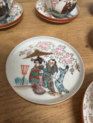 Juego de café porcelana China vintage