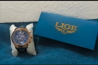 Orologio LIGE Uomo Blu e Oro
