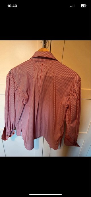 Camisa Maravic Rayas Rojas Bordada